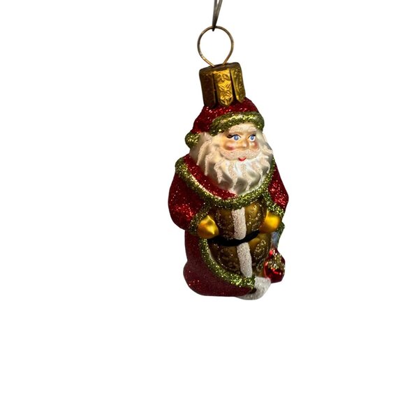 Waterford Holiday Heirlooms Santa Ornaments Set Of 3 Glass 3 1/2 Boxed - Picture 5 of 8